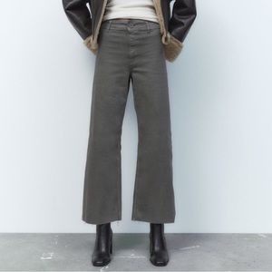 Zara marine straight jeans gray size 2 high waist wide leg 8246/260